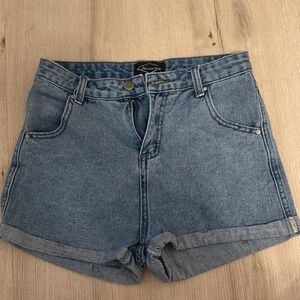 American Apparel Light Blue Jean Shorts